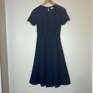 Cremeiux Blue Eyelet dress 0